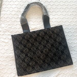 NWT Victoria's Secret Black and Gray Monogram Tote Bag